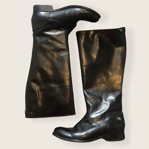 FRYE Women's Melissa Button Back Zip Up Black Boots 7